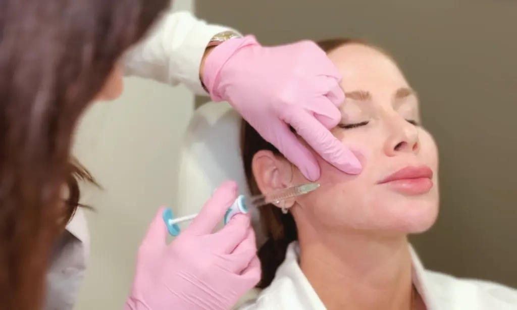 Woman Receiving Skinvive Treatment at B Medical Spa in San Diego, CA