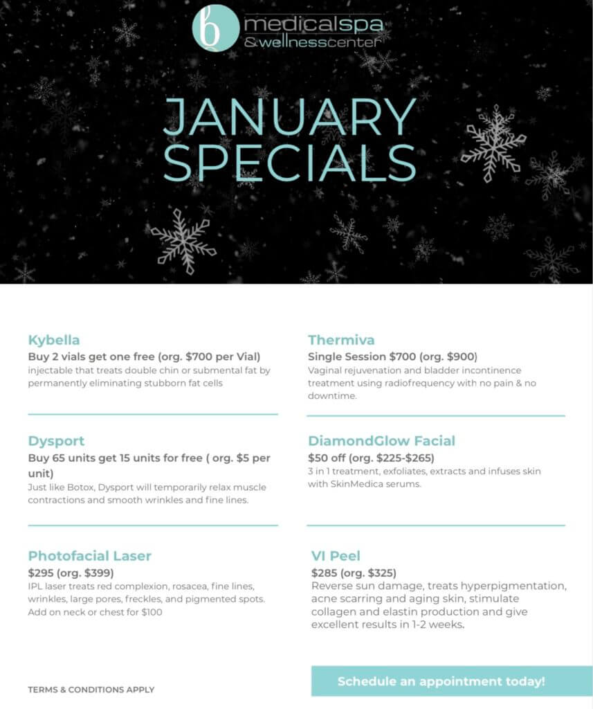 January Specials | San Diego, CA | B Medical Spa